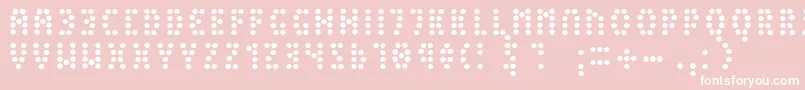 フォントPeexLight – ピンクの背景に白い文字
