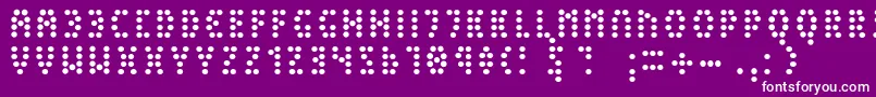PeexLight-Schriftart – Weiße Schriften auf violettem Hintergrund
