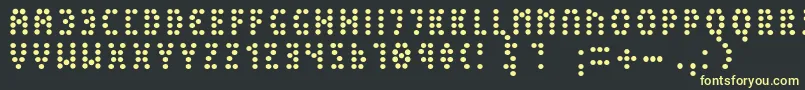 PeexLight Font – Yellow Fonts on Black Background