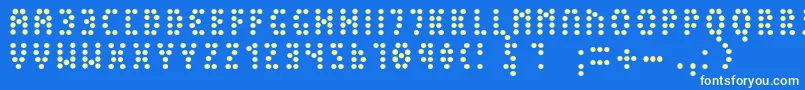 PeexLight Font – Yellow Fonts on Blue Background