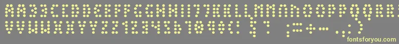 PeexLight Font – Yellow Fonts on Gray Background