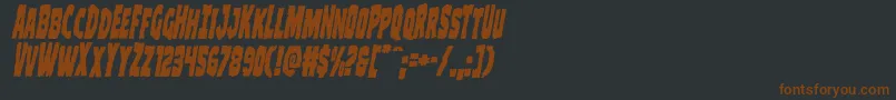 Clubberlangcondital-fontti – ruskeat fontit mustalla taustalla