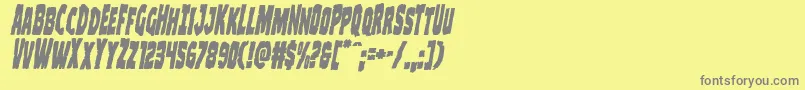 Clubberlangcondital Font – Gray Fonts on Yellow Background