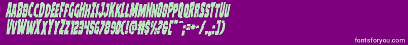 Clubberlangcondital Font – Green Fonts on Purple Background