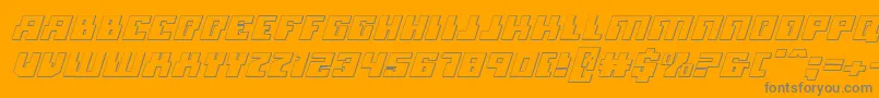 Micronian3Di Font – Gray Fonts on Orange Background