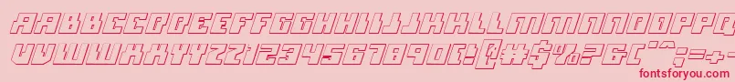 Micronian3Di Font – Red Fonts on Pink Background