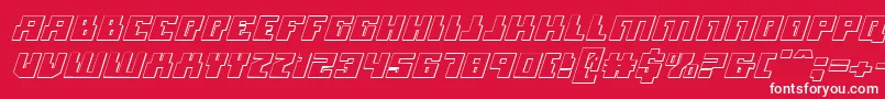 Micronian3Di Font – White Fonts on Red Background