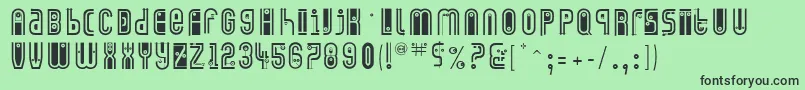 Eyecatching Font – Black Fonts on Green Background