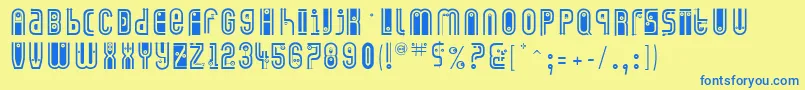 Eyecatching Font – Blue Fonts on Yellow Background