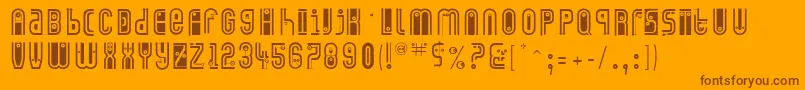 Eyecatching Font – Brown Fonts on Orange Background