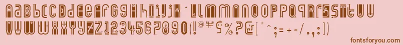 Eyecatching Font – Brown Fonts on Pink Background