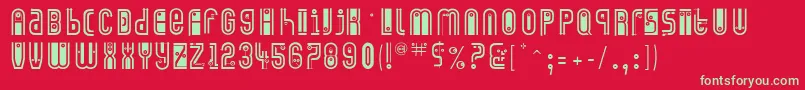 Eyecatching Font – Green Fonts on Red Background