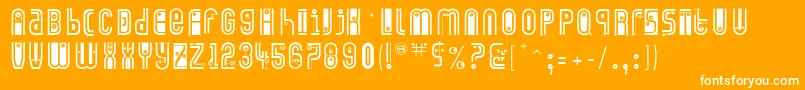 Eyecatching-Schriftart – Weiße Schriften auf orangefarbenem Hintergrund