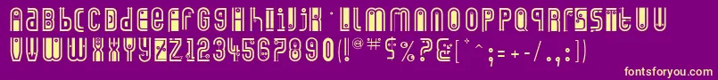 Eyecatching Font – Yellow Fonts on Purple Background