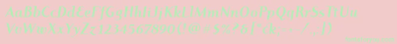 DyadisItcBoldItalic Font – Green Fonts on Pink Background