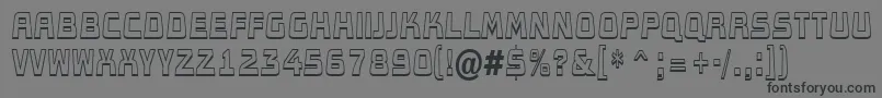 Шрифт AConceptotitulldbksh – чёрные шрифты на сером фоне