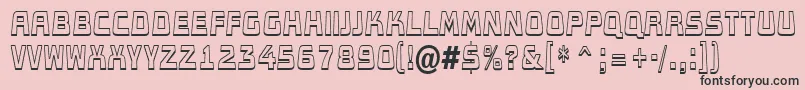Fonte AConceptotitulldbksh – fontes pretas em um fundo rosa
