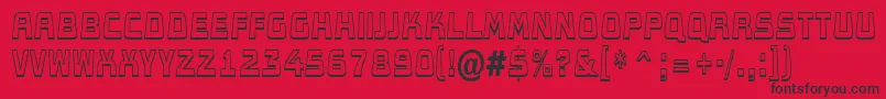 フォントAConceptotitulldbksh – 赤い背景に黒い文字