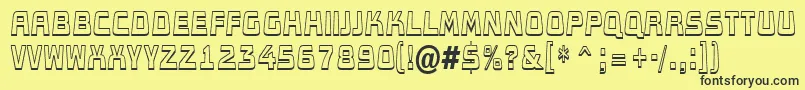 AConceptotitulldbksh Font – Black Fonts on Yellow Background