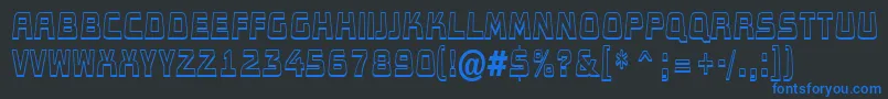 AConceptotitulldbksh Font – Blue Fonts on Black Background