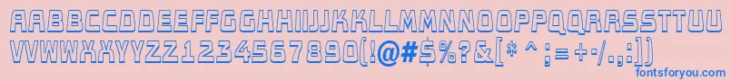 AConceptotitulldbksh-Schriftart – Blaue Schriften auf rosa Hintergrund