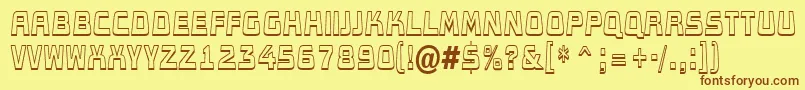 AConceptotitulldbksh Font – Brown Fonts on Yellow Background