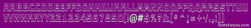 AConceptotitulldbksh Font – Green Fonts on Purple Background
