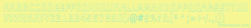 AConceptotitulldbksh Font – Green Fonts on Yellow Background