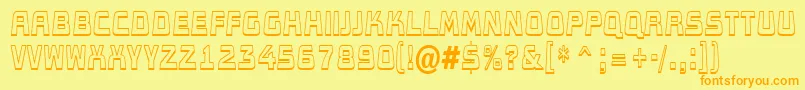 AConceptotitulldbksh Font – Orange Fonts on Yellow Background