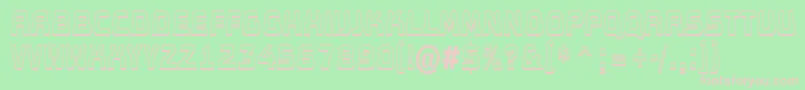 AConceptotitulldbksh Font – Pink Fonts on Green Background