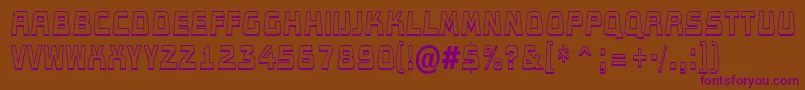 AConceptotitulldbksh Font – Purple Fonts on Brown Background