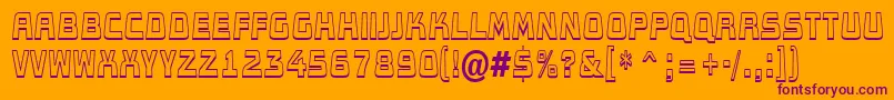 AConceptotitulldbksh Font – Purple Fonts on Orange Background