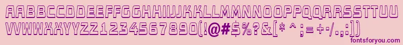 フォントAConceptotitulldbksh – ピンクの背景に紫のフォント