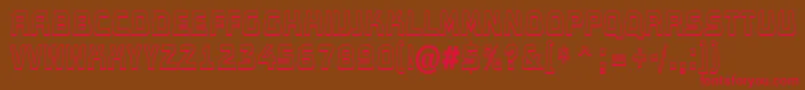 AConceptotitulldbksh Font – Red Fonts on Brown Background