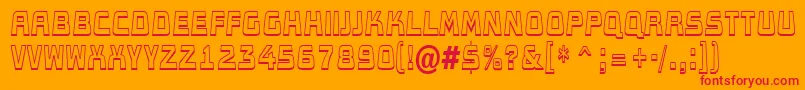 AConceptotitulldbksh-Schriftart – Rote Schriften auf orangefarbenem Hintergrund