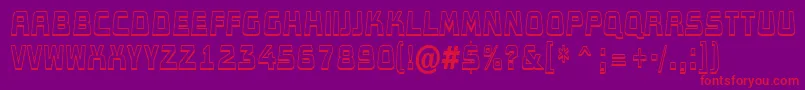 AConceptotitulldbksh-fontti – punaiset fontit violetilla taustalla