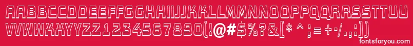 AConceptotitulldbksh Font – White Fonts on Red Background