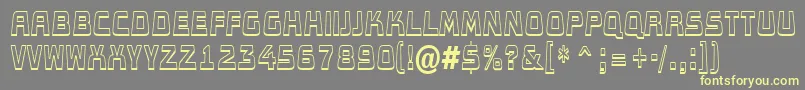 AConceptotitulldbksh Font – Yellow Fonts on Gray Background