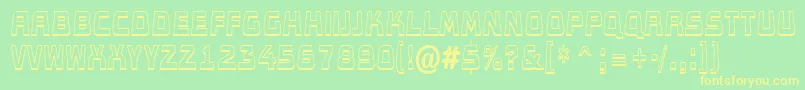 AConceptotitulldbksh Font – Yellow Fonts on Green Background