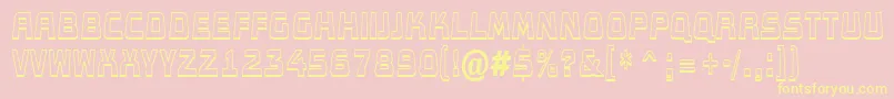 AConceptotitulldbksh-Schriftart – Gelbe Schriften auf rosa Hintergrund