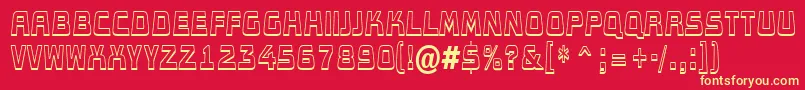 AConceptotitulldbksh Font – Yellow Fonts on Red Background