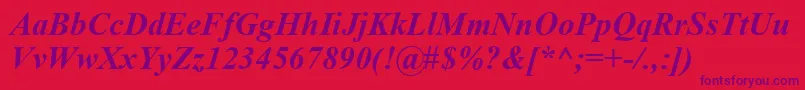 More about TimesNewRomanKoi8BoldItalic Font TimesNewRomanKoi8BoldItalic Font – Purple Fonts on Red Background
