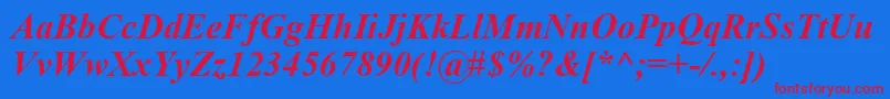 More about TimesNewRomanKoi8BoldItalic Font TimesNewRomanKoi8BoldItalic Font – Red Fonts on Blue Background