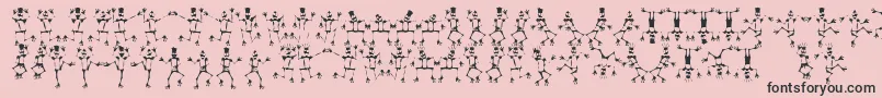 MrSkelloFunk Font – Black Fonts on Pink Background