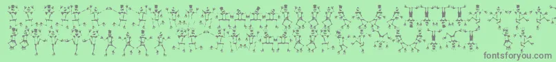 MrSkelloFunk Font – Gray Fonts on Green Background