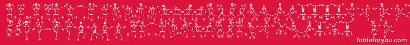 MrSkelloFunk Font – Pink Fonts on Red Background