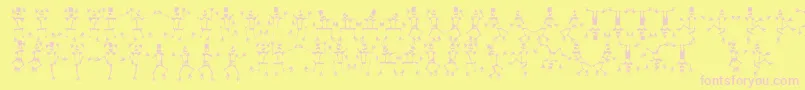 MrSkelloFunk Font – Pink Fonts on Yellow Background