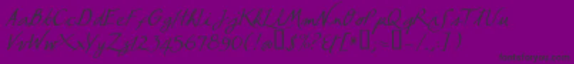 フォントTclescue – 紫の背景に黒い文字