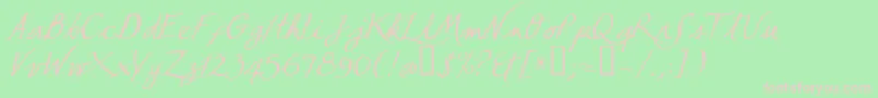 Tclescue Font – Pink Fonts on Green Background