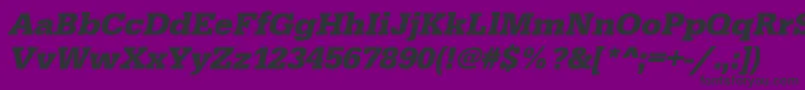 フォントUrwegyptiennetBoldOblique – 紫の背景に黒い文字